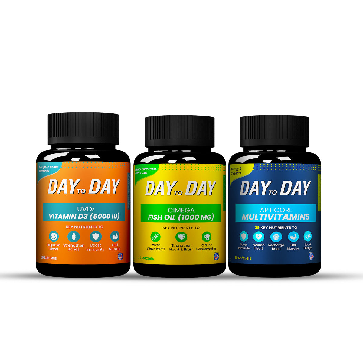 Multivitamins + Fish Oil + Vitamin D3